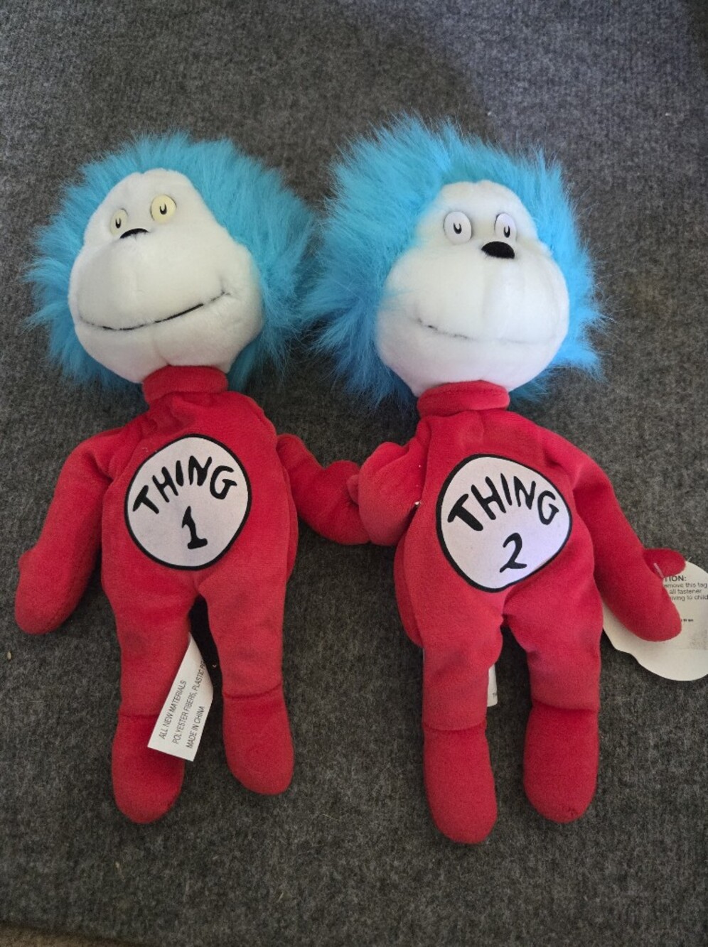 Universal Red Plush Thing 1 & Thing 2 Duo with Blue Hair